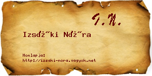 Izsáki Nóra névjegykártya