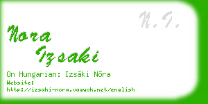 nora izsaki business card