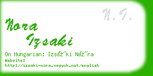 nora izsaki business card